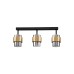 9236388 Плафонска светилка SIANNA 3xE27 Smoke Glass & Brass gold Metal Nova Luce